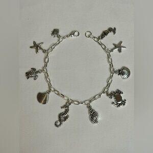 Handmade Silver Beachy Charm Bracelet